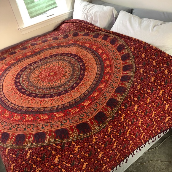 Urban Outfitters Wall Art Orange And Purple Tapestry Poshmark